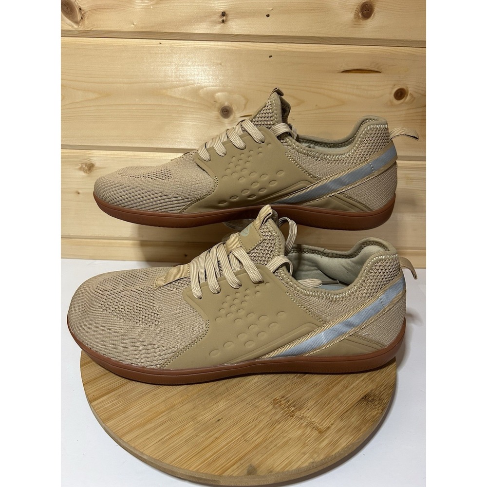 Spesoul Mens Wide Toe Box Barefoot Zero Drop Minimalist Sneakers Sz 46/13.5 Tan
